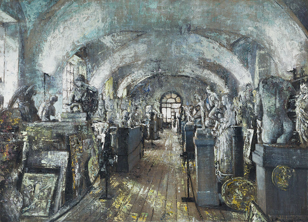 Gipsoteca – 130x180cm – Olio su tela – 2022 Gipsoteca - 130x180cm - Olio su tela - 2022